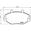 Jeu de 4 plaquettes de frein avant HELLA 8DB 355 019-381 - Visuel 2