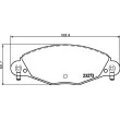 Jeu de 4 plaquettes de frein avant HELLA 8DB 355 019-421 - Visuel 2