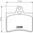 Jeu de 4 plaquettes de frein arrière HELLA 8DB 355 019-441 - Visuel 2