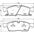 Jeu de 4 plaquettes de frein avant HELLA 8DB 355 019-551 - Visuel 2