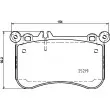 Jeu de 4 plaquettes de frein avant HELLA 8DB 355 019-611 - Visuel 2