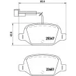 Jeu de 4 plaquettes de frein arrière HELLA 8DB 355 019-631 - Visuel 2