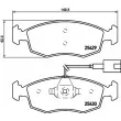 Jeu de 4 plaquettes de frein avant HELLA 8DB 355 019-651 - Visuel 2