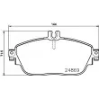 Jeu de 4 plaquettes de frein avant HELLA 8DB 355 019-721 - Visuel 2