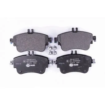 Jeu de 4 plaquettes de frein avant HELLA 8DB 355 019-751