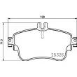 Jeu de 4 plaquettes de frein avant HELLA 8DB 355 019-751 - Visuel 2