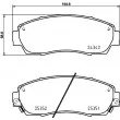 Jeu de 4 plaquettes de frein avant HELLA 8DB 355 019-761 - Visuel 2