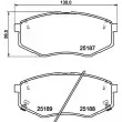 Jeu de 4 plaquettes de frein avant HELLA 8DB 355 019-791 - Visuel 2