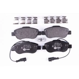 Jeu de 4 plaquettes de frein avant HELLA 8DB 355 019-921