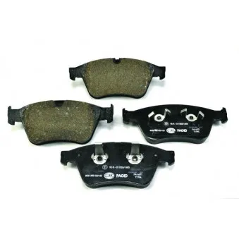 Jeu de 4 plaquettes de frein avant HELLA 8DB 355 020-031