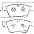 Jeu de 4 plaquettes de frein avant HELLA 8DB 355 020-031 - Visuel 2