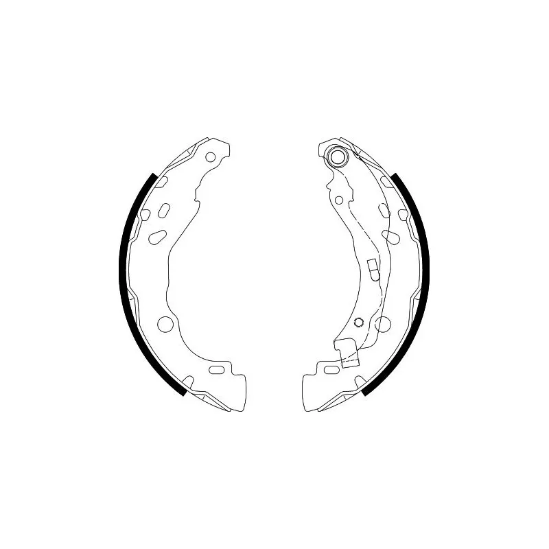 Jeu de mâchoires de frein HELLA 8DB 355 020-081