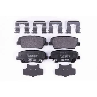 Jeu de 4 plaquettes de frein arrière HELLA 8DB 355 020-101