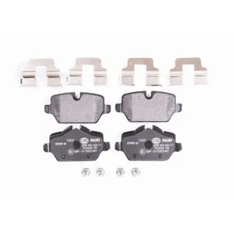 Jeu de 4 plaquettes de frein arrière HELLA 8DB 355 020-111
