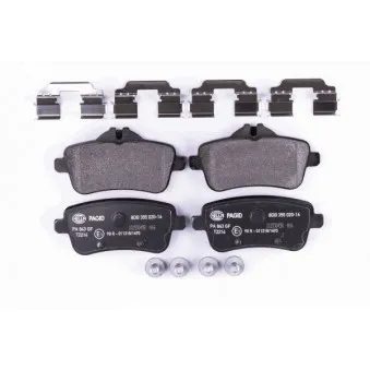 Jeu de 4 plaquettes de frein arrière HELLA 8DB 355 020-161