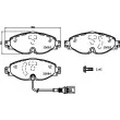 Jeu de 4 plaquettes de frein avant HELLA 8DB 355 020-191 - Visuel 2