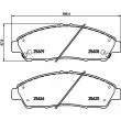 Jeu de 4 plaquettes de frein avant HELLA 8DB 355 020-211 - Visuel 2
