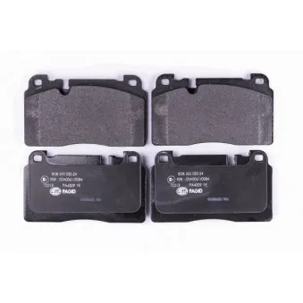 Jeu de 4 plaquettes de frein avant HELLA 8DB 355 020-241