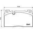 Jeu de 4 plaquettes de frein avant HELLA 8DB 355 020-241 - Visuel 2