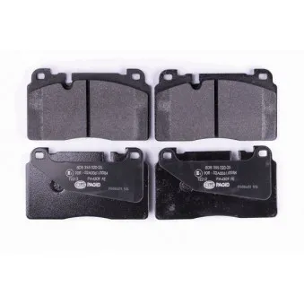 Jeu de 4 plaquettes de frein avant HELLA 8DB 355 020-251