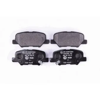Jeu de 4 plaquettes de frein arrière HELLA 8DB 355 020-291