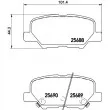 Jeu de 4 plaquettes de frein arrière HELLA 8DB 355 020-291 - Visuel 2