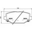 Jeu de 4 plaquettes de frein arrière HELLA 8DB 355 020-311 - Visuel 2