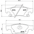 Jeu de 4 plaquettes de frein arrière HELLA 8DB 355 020-351 - Visuel 2