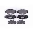 Jeu de 4 plaquettes de frein arrière HELLA 8DB 355 020-371 - Visuel 1