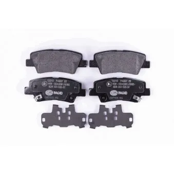 Jeu de 4 plaquettes de frein arrière HELLA 8DB 355 020-371