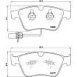 Jeu de 4 plaquettes de frein avant HELLA 8DB 355 020-441 - Visuel 2