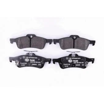 Jeu de 4 plaquettes de frein arrière HELLA 8DB 355 020-501