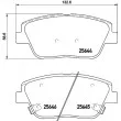 Jeu de 4 plaquettes de frein avant HELLA 8DB 355 020-551 - Visuel 2