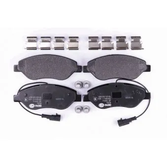 Jeu de 4 plaquettes de frein avant HELLA 8DB 355 020-561