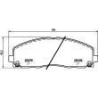 Jeu de 4 plaquettes de frein avant HELLA 8DB 355 020-571 - Visuel 2