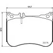 Jeu de 4 plaquettes de frein avant HELLA 8DB 355 020-581 - Visuel 2