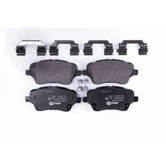 Jeu de 4 plaquettes de frein avant HELLA 8DB 355 020-621