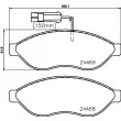 Jeu de 4 plaquettes de frein avant HELLA 8DB 355 020-651 - Visuel 2
