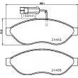 Jeu de 4 plaquettes de frein avant HELLA 8DB 355 020-661 - Visuel 2