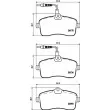Jeu de 4 plaquettes de frein avant HELLA 8DB 355 020-671 - Visuel 2