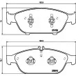 Jeu de 4 plaquettes de frein avant HELLA 8DB 355 020-681 - Visuel 2