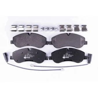 Jeu de 4 plaquettes de frein avant HELLA 8DB 355 020-691