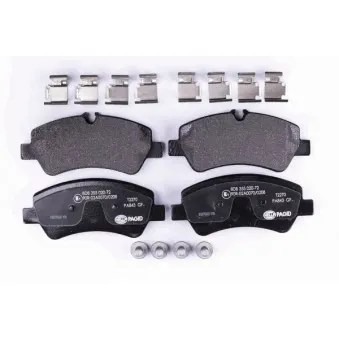 Jeu de 4 plaquettes de frein arrière HELLA 8DB 355 020-721