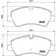 Jeu de 4 plaquettes de frein arrière HELLA 8DB 355 020-721 - Visuel 2