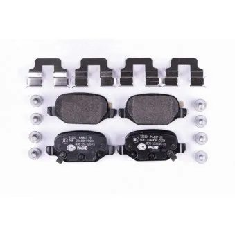 Jeu de 4 plaquettes de frein arrière HELLA 8DB 355 020-751