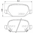 Jeu de 4 plaquettes de frein arrière HELLA 8DB 355 020-751 - Visuel 2