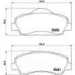 Jeu de 4 plaquettes de frein avant HELLA 8DB 355 020-771 - Visuel 2