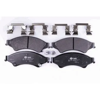 Jeu de 4 plaquettes de frein avant HELLA 8DB 355 020-781