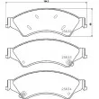Jeu de 4 plaquettes de frein avant HELLA 8DB 355 020-781 - Visuel 2