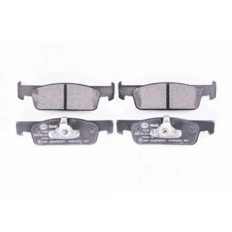 Jeu de 4 plaquettes de frein avant HELLA 8DB 355 020-801